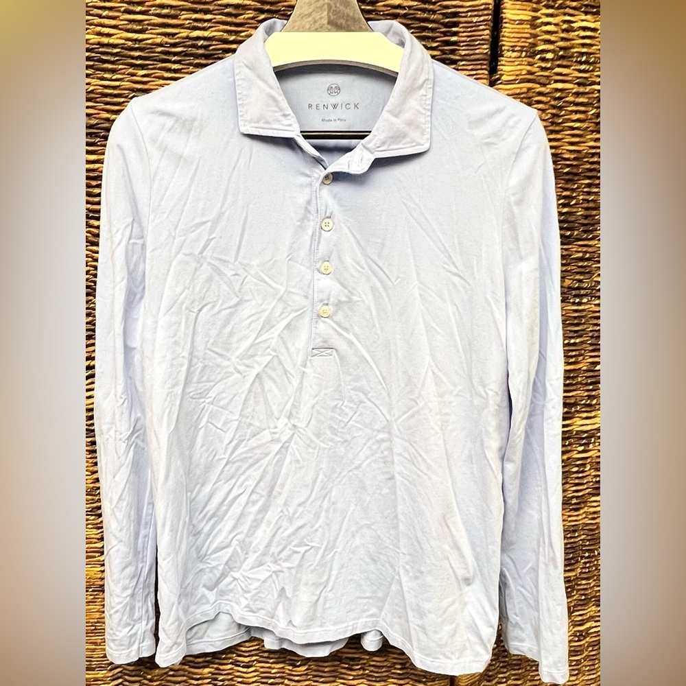 Renwick- Light Blue,‎ Classic Polo Shirt with Structured Design, Large